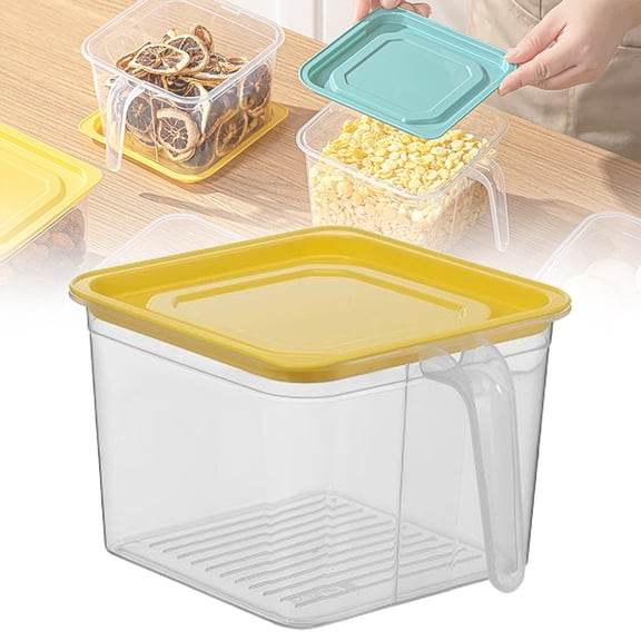 Square Food Storage Containers with Lids Dough Proofing Bucket Commercial Polycarbonate Containers with Scale Clear Airtight Cereal for Pantry Home Restaurant (Green)