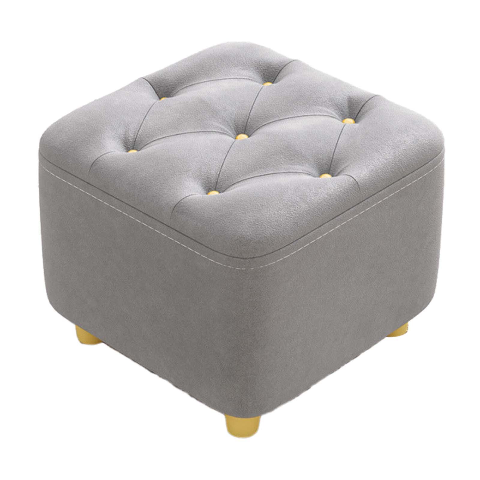 Square Footstool Foot Stool Comfortable Stepstool Creative Ottoman Stool Footrest for Living Room Dressing Room Bedroom Couch gray - image 1 of 8