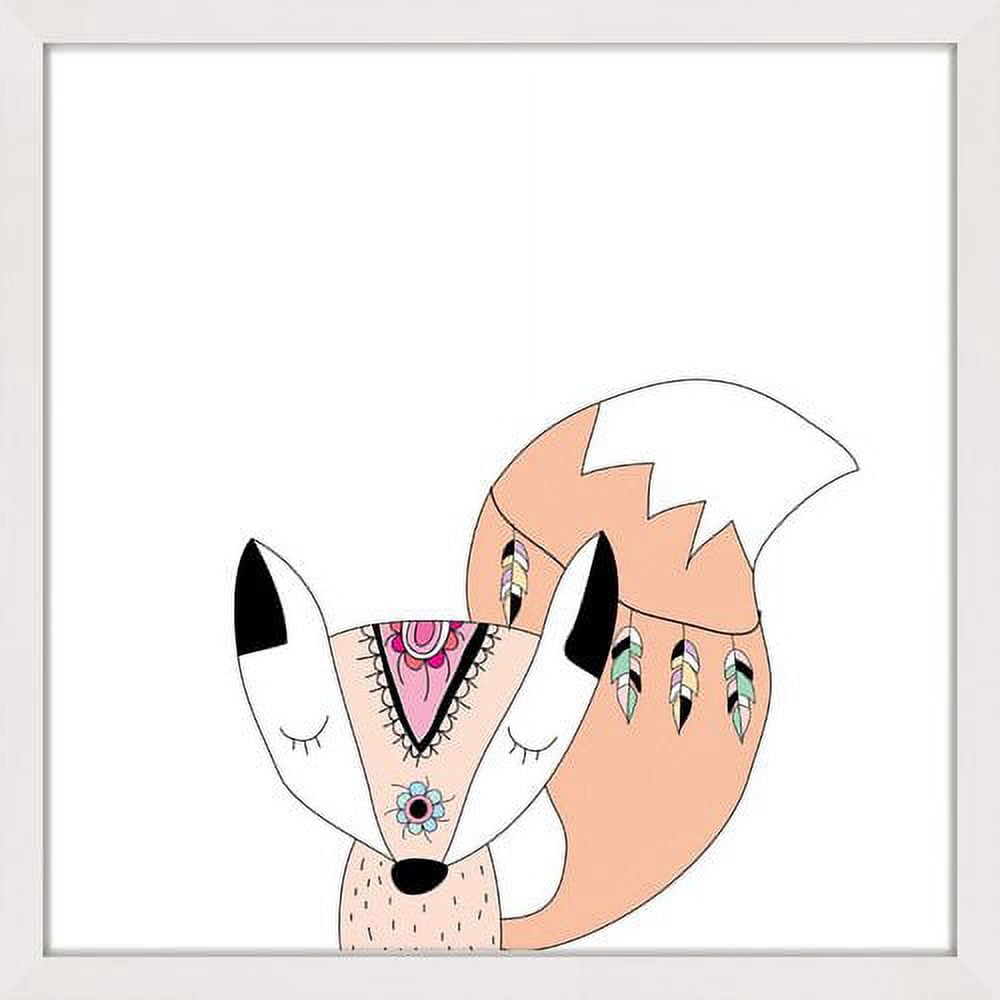 "Square Fox" Framed Painting Print