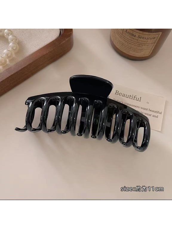 Square Frosting Hair Soft Claw Clips, Large Non-Slip Matte Barrettes, Fashionable Crab Barrette, Ponytail Hairpins, Soft & Comfortable Hair Clips for Women