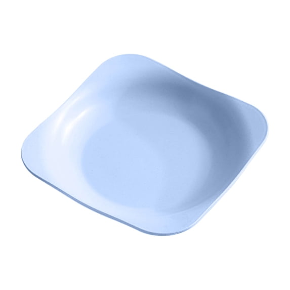 Square Fruit Tray Dinner Plates Dinnerware Dishes Set Food Plate Saucers Tray Fruits Salad Snack Bowls for Living Room Coffee Table, BPA Free (Blue)