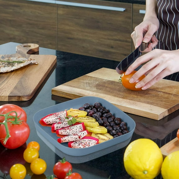 Square Fruit Tray, Large Capacity Food Tray for Home and Dining, Easy to Clean, Stylish Design, Perfect for Snacks, Fruit Platters, and Family Dinners