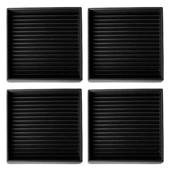 Square Furniture Sliders (Anti-Scratch Coasters, Cabinet Glides), Low-Profile 3" Anti-Slip Rubber Pads Create Stable Elevation For Sofas/Beds, Caster 3" X 3" Square(#A), By Meiiso