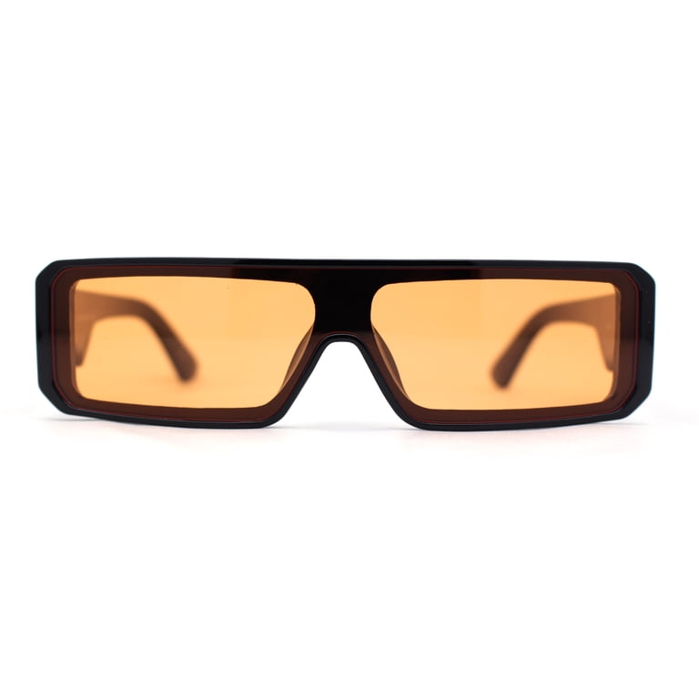 Square Shield Sunglasses with UV400 Protection, Plastic Frame Amazon.com: Vienna Square One Piece Flat Top Side Shield Men  main image 4