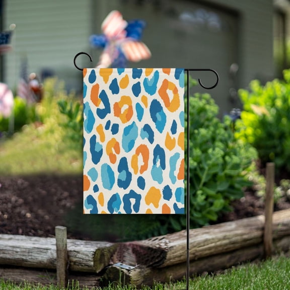 Square Garden Flags 12x18in Garden Flags Outdoor Flags Outdoor Banners Decorative Flags for Courtyard Gardens Vector Blue Spot Pattern