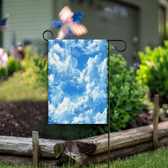 Square Garden Flags 28x40in Garden Flags Outdoor Flags Outdoor Banners Decorative Flags for Courtyard Gardens Beautiful Cartoon Blue Sky