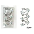 thumbnail image 1 of Square Geometric Chevron Anti-Rust Shower Curtain Hooks 12 Shower Curtain Rings, 1 of 6