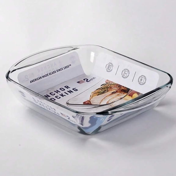 Square Glass Baking Pan 8x8 Inch 2-Pack with Airtight Lids, 2 Quart Oven Safe Casserole Dish for Brownies, Cakes, and Roasting, Non-Stick Easy Clean Glassware Set for Kitchen