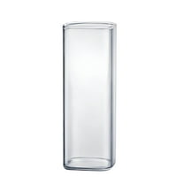 Square Glass Cups Tumbler Highball Drinking Glasses for Water Wine Beer Cocktails Juice Iced Tea Coffee Mixed Drinks Kitchen Party Home Everyday Use Clear Glassware