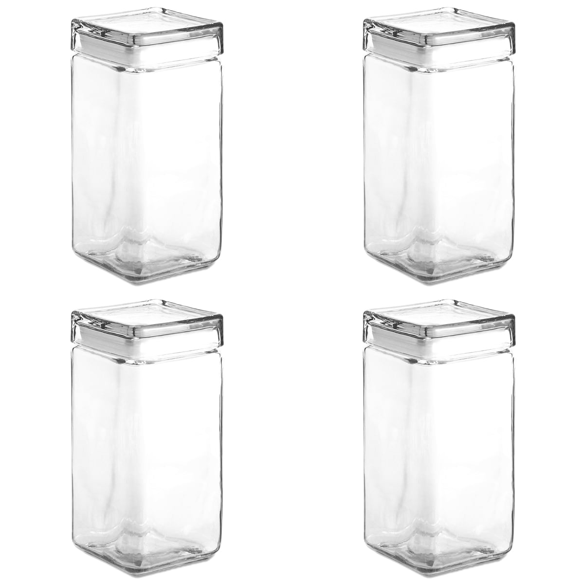 Square Glass Jar with Glass Lid 64 oz. 217663