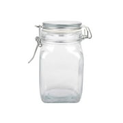 Square Glass Jar with Latch by Ashland - Airtight Storage Container for Cookies, Baked Goods or Decorations - Bulk 12 Pack