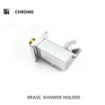 thumbnail image 1 of Square Hand Shower Chrome Hand Held Shower Set Adjustable Wall Mount Holder and 150CM Hose Brass Hand Hold Shower Head Black (Chrome Bracket only), 1 of 7