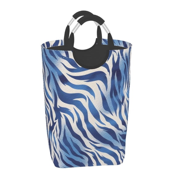 Square Handle Dirty Laundry Storage Bag Finishing Box 12.61122.7in Large Capacity Light And Folding For Family Dormitory Utility Room Office Animal Print Style Mediumslateblue_3