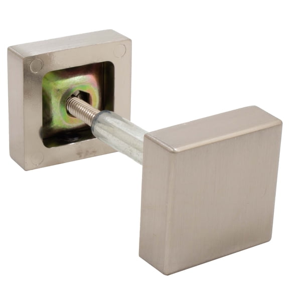 Square Handleset Hole Cover, 1 Inch x 1 Inch, Fits Doors 1-3/8" to 2-1/4" Thick, Satin Nickel by Stone Harbor Hardware