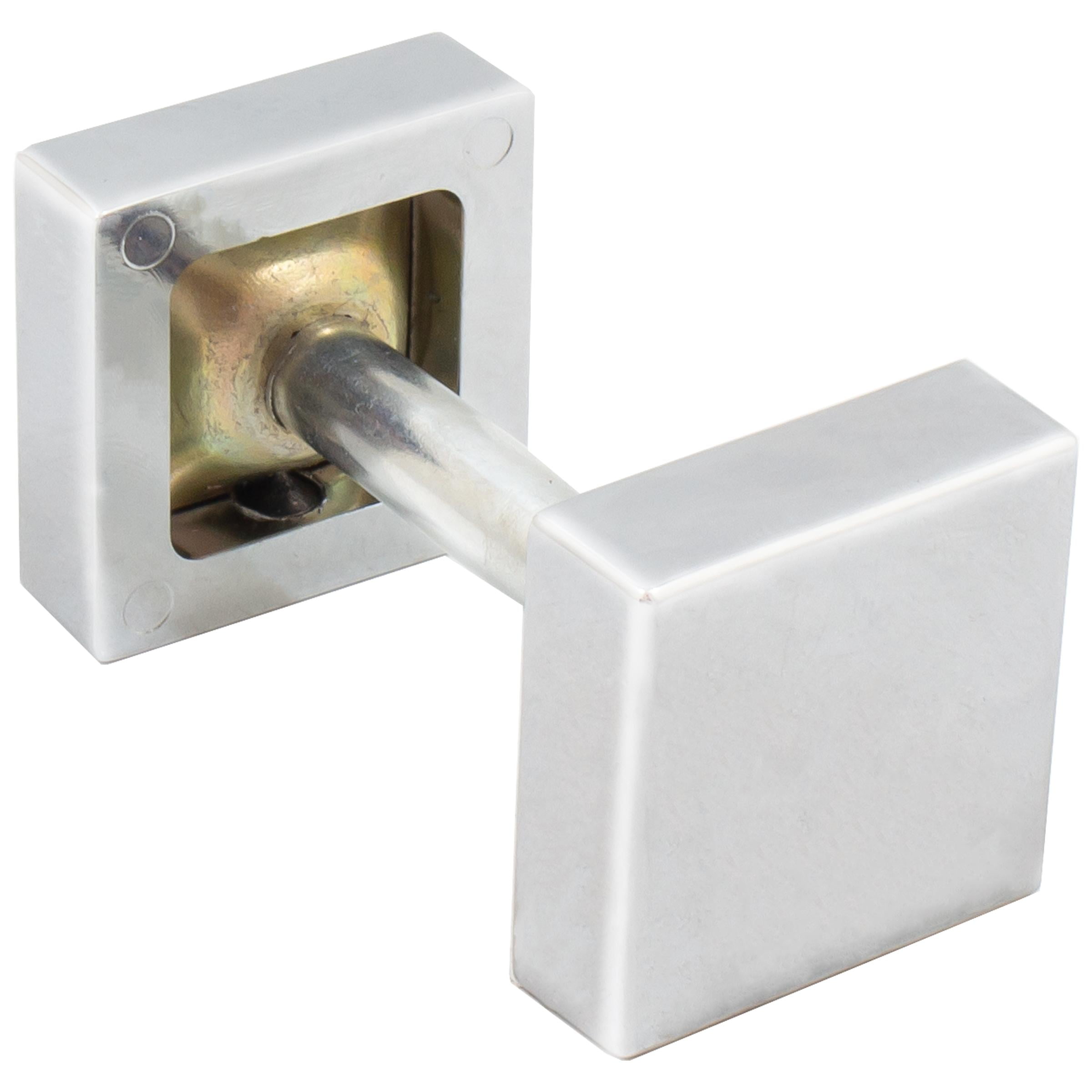 Square Polished Chrome Deadbolt Handleset Hole Cover