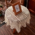 thumbnail image 1 of Square Handmade Crochet Tablecloth Table Cloth Cover for Kitchen Dinning Bedside Tabletop Decoration, 1 of 4