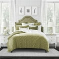 thumbnail image 1 of Square Hayba Olive Super Queen Size Comforter & 2 Pillow Shams Set - 5 Piece, 1 of 1
