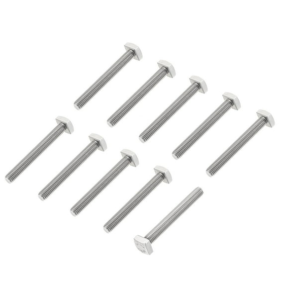 Square Head Bolt, 10 Pack M5x35mm 304 Stainless Steel Grade C Square Screws