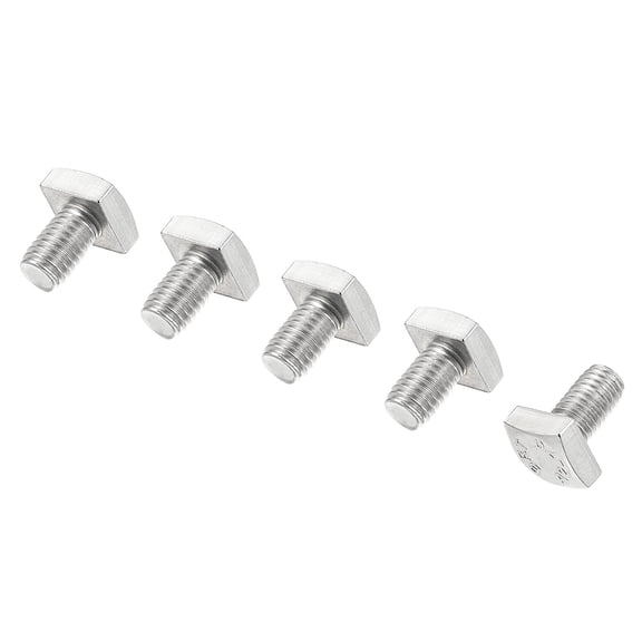 Square Head Bolt, 5 Pack M8x12mm 304 Stainless Steel Grade C Square Screws