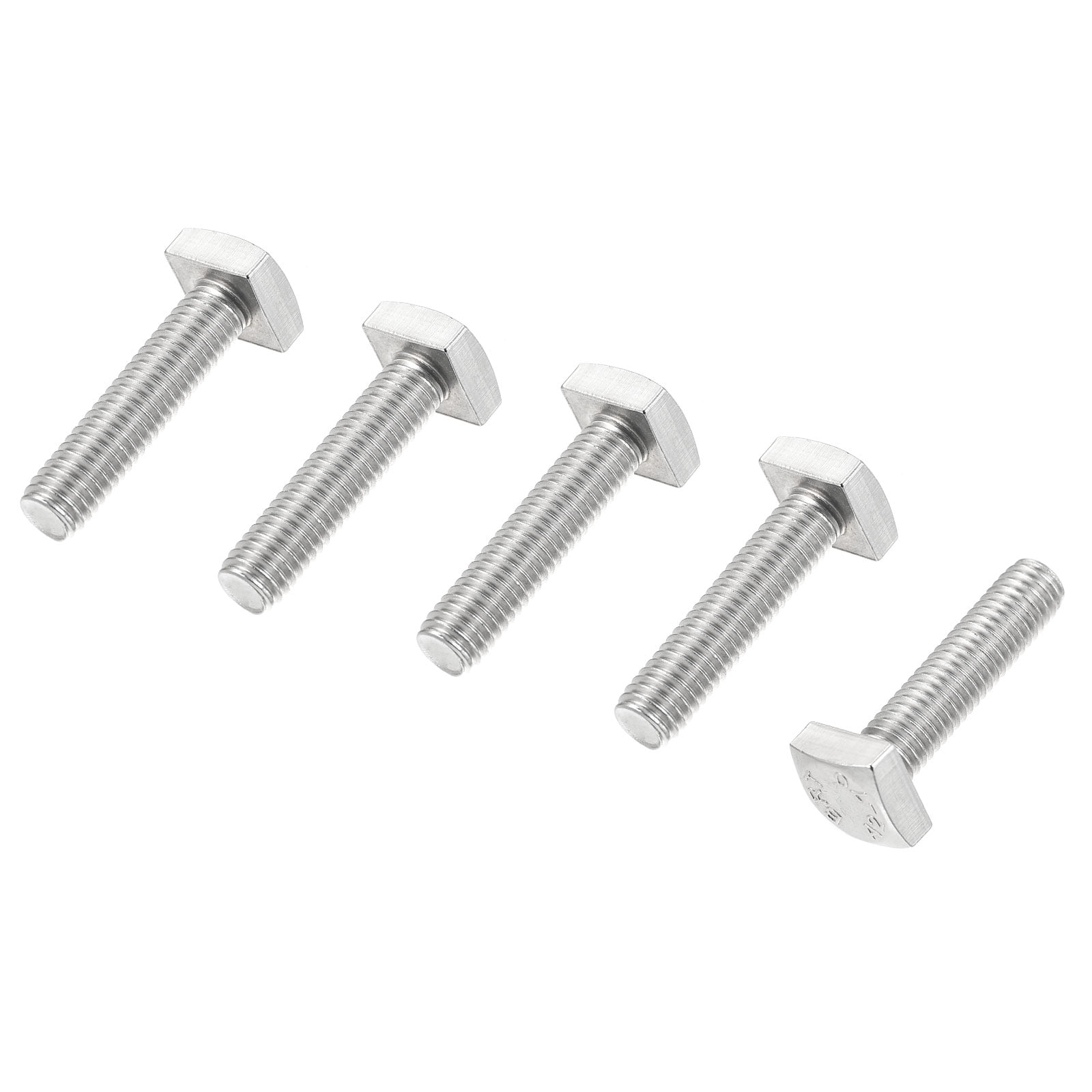 Square Head Bolt, 5 Pack M8x30mm 304 Stainless Steel Grade C Square