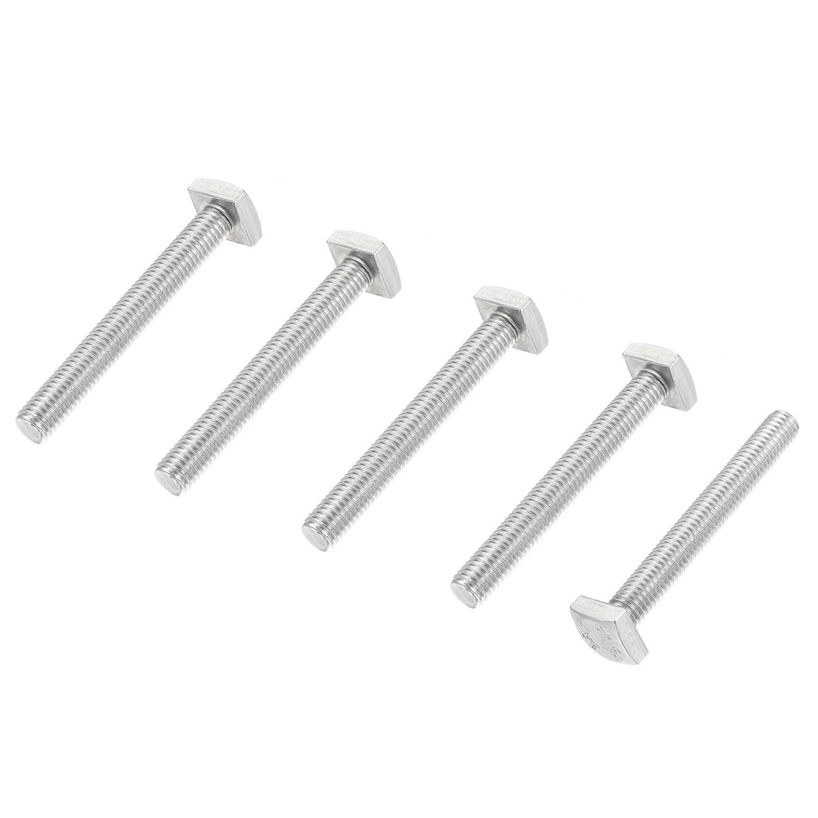 Square Head Bolt, 5 Pack M8x70mm 304 Stainless Steel Grade C Square Screws