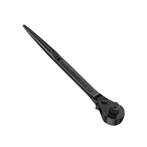 Square Head Double Ended Ratchet Wrench Heavy Duty Round Head Quick Release for Auto Pipe Spanner Hand Tool
