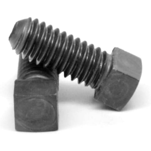 Square Head Set Screw, Cup Point, 1/4-20 x 1", Alloy Steel Case Hardened, Black Oxide, Full Thread (Quantity: 100) Coarse Thread, 1/4 inch Square Head Bolts, Length: 1 inch