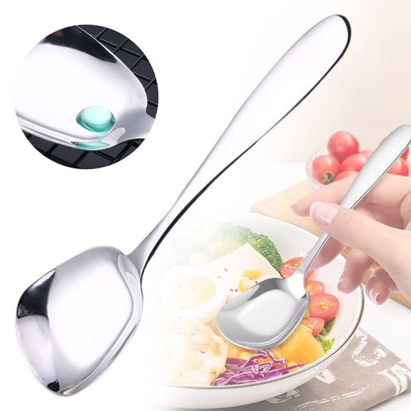 Square Head Spoons, Spoons Silverware, Sugar Spoon, Soup Spoon, Stainless Steel Spoons, Small Serving Spoons, Heavy Duty Spoons, Table Spoons, Small Tea spoons 6.1x1.5 Inch 1Pcs