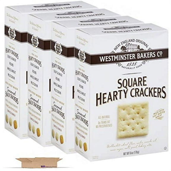 Westminster Bakers Co. Square Hearty Crackers Value Pack 6 oz | Pack of 4