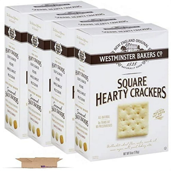 Westminster Bakers Co. Square Hearty Crackers Value Pack 6 oz | Pack of 4