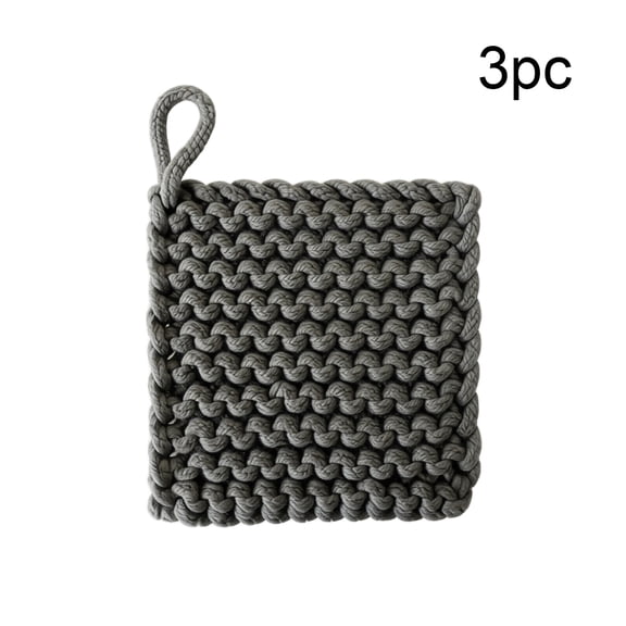 Square Heat Resistant Placemat Set of 3 PC 4.7-Inch Coasters for Cups Mugs and Hot Dishes Non-Silicone Trivet Table Protector for Kitchen Dining Room Coffee Table