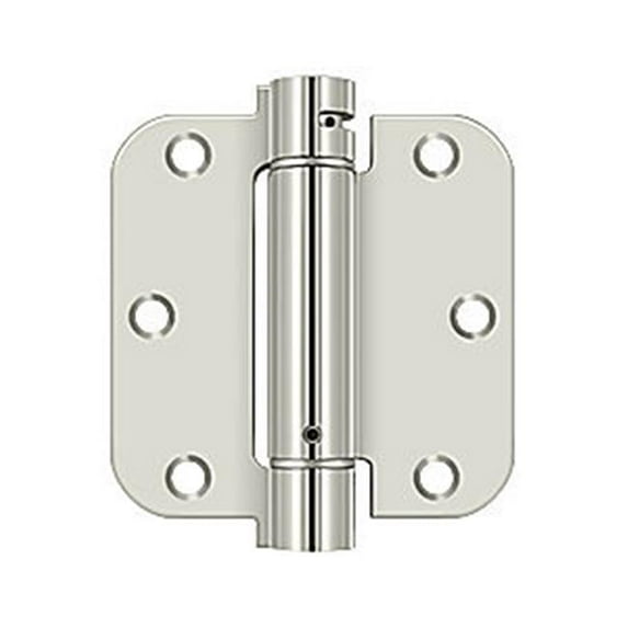 Square Hinge Brass - 3.5 x 3.5 x 0.63 in. - Polished Nickel