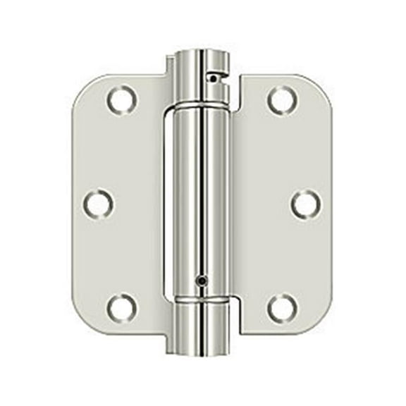 Square Hinge Brass - 3.5 x 3.5 x 0.63 in. - Polished Nickel