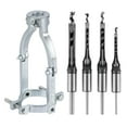 thumbnail image 1 of Square Hole Drill Bit Adapter with 4pcs Square Hole Drill Bit, Mortising Attachment for Drill Press, Mortise Machine, Power Tool Accessory for Drill Machines, 1 of 6