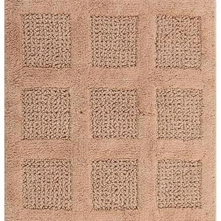 Square Honeycomb Bath Rug in Natural