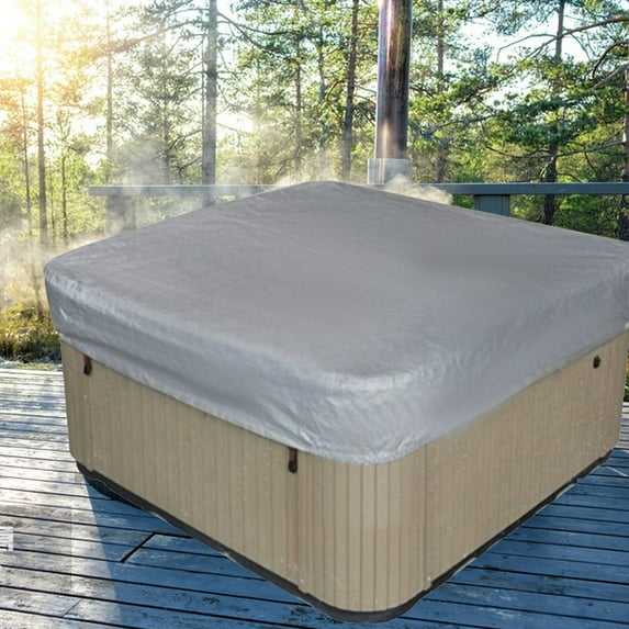 Square Hot Tub Cover Patio Outdoor Heavy Duty Protector Spa Hard Covers For Hot Tub Other, Grey E