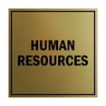 thumbnail image 1 of Square Human Resources Sign (Brushed Gold) - Small, 1 of 1