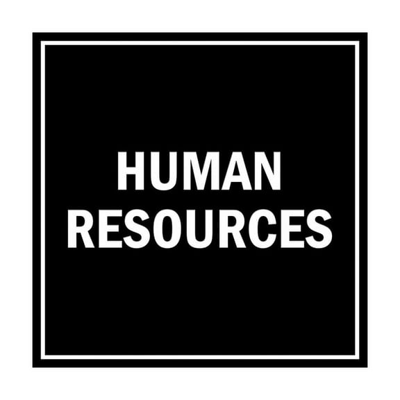 Square Human Resources Sign Size: 8 inch x 8 inch