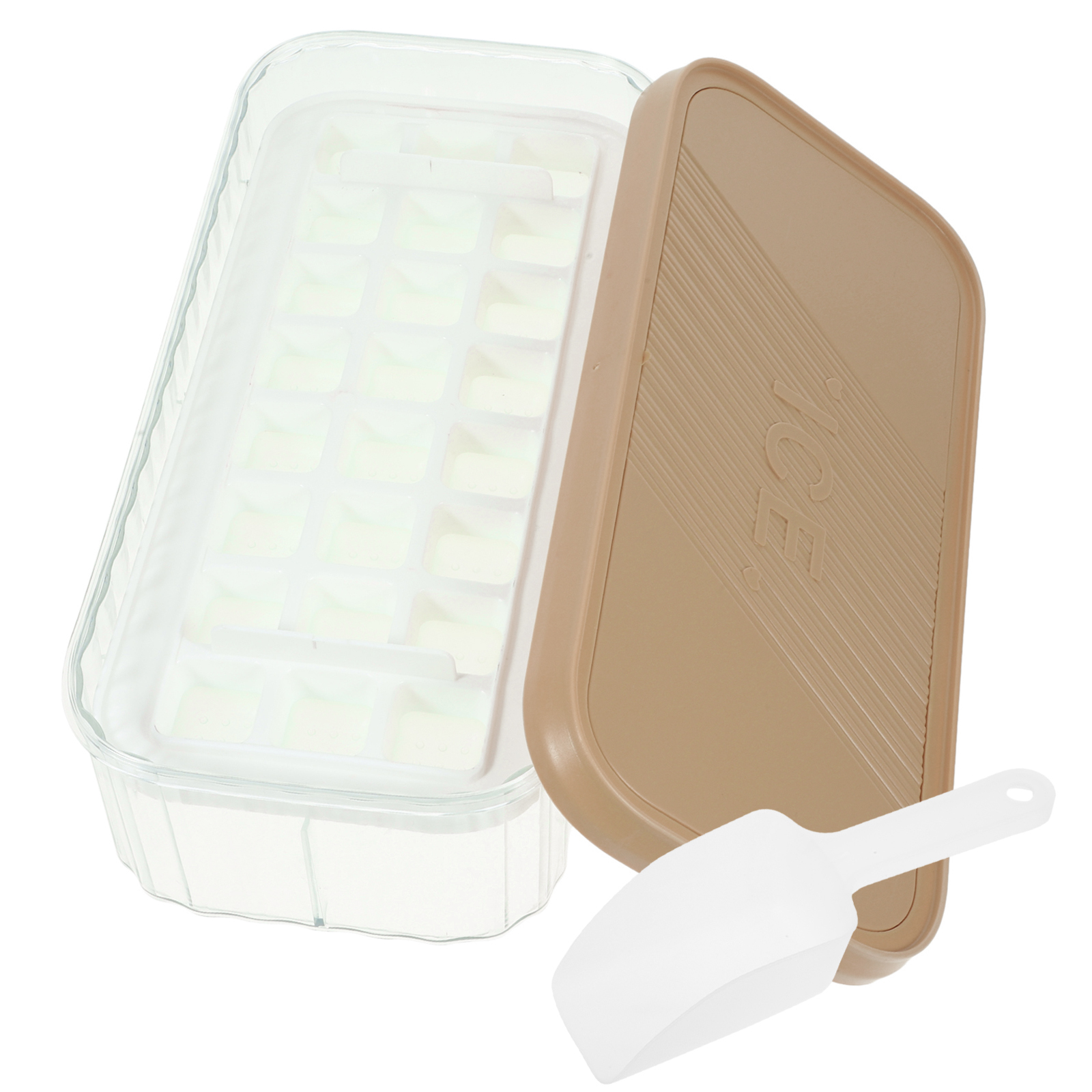 Square Ice Cube Molds Hockey Pucks Freezer Tray Silicone Maker Plastic