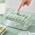 thumbnail image 1 of Square Ice Cubes Tray with Lid and Storage Bin Set - 28 Piece Easy Release Stackable Freezer Mold for Drinks, 1 of 8
