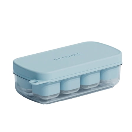 Square Ice Cubes Tray With Lid for Freezer Food-Grade Silicone Ice Cubes Mould for Baby Food Chilling Whiskey and Drink