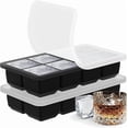 thumbnail image 1 of Square Ice Mold Tray With Lid, Silicone Ice Mold Tray, Whiskey Square Ice Mold, Stackable With Lid Ice Mold Tray, Easy To Release (1PC)., 1 of 6