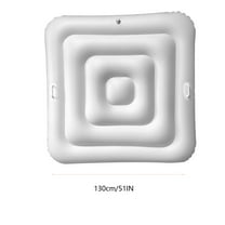 Square Inflatable Hot Tub Cover - Insulated PVC Spa Cover with Handle for Heat Retention, Blocks Rain/Leaves/Debris, Easy Inflate/Deflate, Fits 51 inch Square Spas