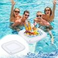 thumbnail image 1 of Square Inflatable Ice Serving Buffet Bar, Floating Pool Food & Drink Cooler Tray, Summer Inflatable Ice Bar for Pool Party BBQ Picnic Camping Outdoor Use(23.6",White), 1 of 5