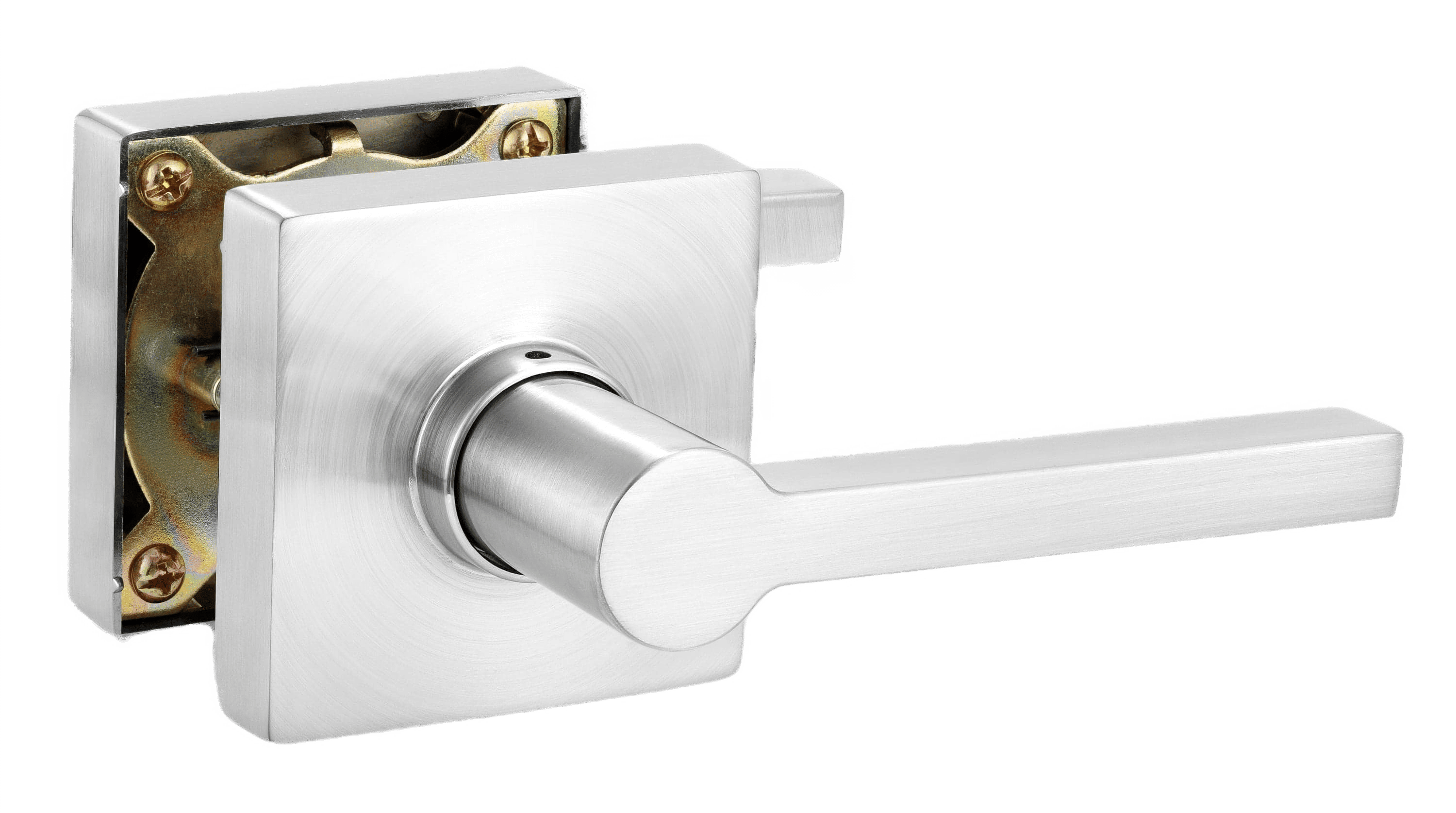 Square Interior Privacy Door Lock in Satin Chrome - Walmart.com