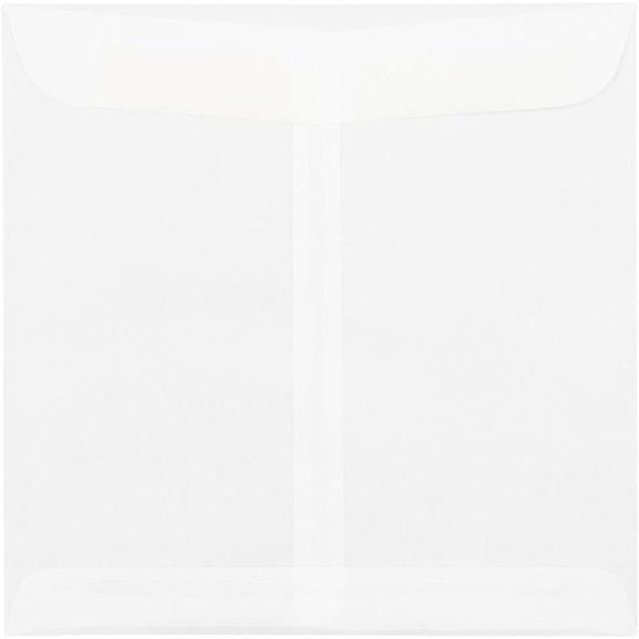 Square Invitation Envelopes | 9 1/2" x 9 1/2" | Clear Translucent | 30lb. Text | 50 Qty