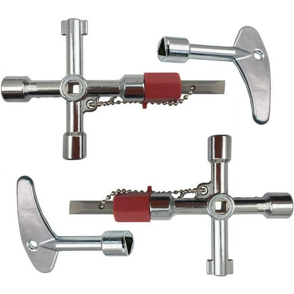 Square Key Wrench, Multi-functional Utility Key for Professional and Household Use, Universal Cross Triangle for Locking Systems Actuation