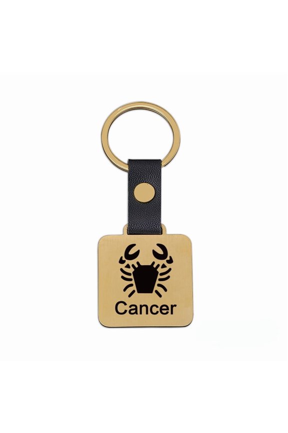 Square Keyring - In Stock Zodiac Signs Inspirational Lucky Charms Holiday Gifts Metal Keyring