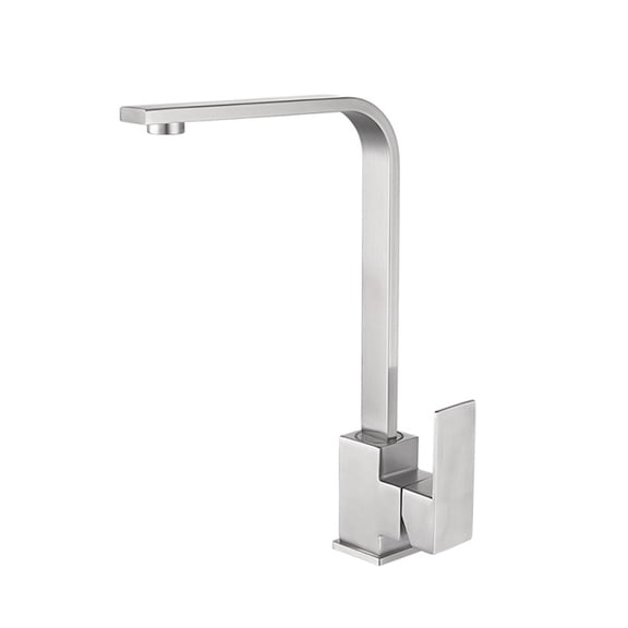 Square Kitchen Faucet 360 Degree Rotating Stainless Steel Sink Tap Swivel Spout Cold Hot Mixer ,Tankless Design