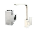 Square Kitchen Stainless Steel Faucet Hot and Cold Mixer Sink Tap Deck Mounted Water Tap